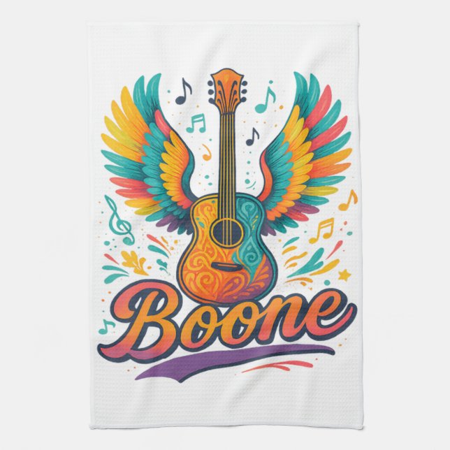 Boone Guitar Tea Towel (Vertical)