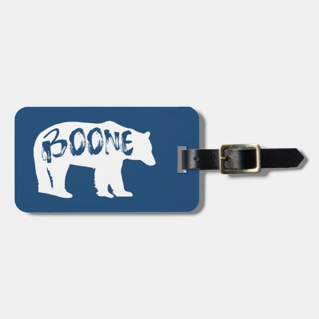 Boone North Carolina Bear Luggage Tag (Front Horizontal)