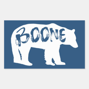 Boone North Carolina Bear Rectangular Sticker