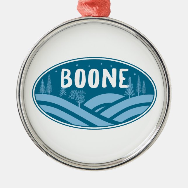 Boone North Carolina Outdoors Metal Tree Decoration (Front)