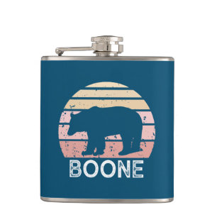 Boone North Carolina Retro Bear Hip Flask