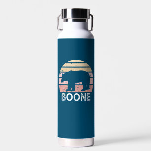 Boone North Carolina Retro Bear Water Bottle