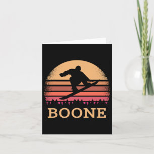 Boone North Carolina Snowboarding Outdoor Vintage  Card