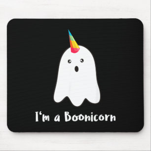 BOOnicorn Boo Ghost Unicorn Halloween Funny Mouse Mat