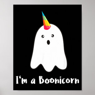 BOOnicorn Boo Ghost Unicorn Halloween Funny Poster