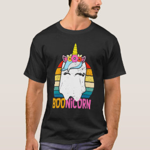 Boonicorn Ghost Unicorn Boo Retro Halloween Girls  T-Shirt