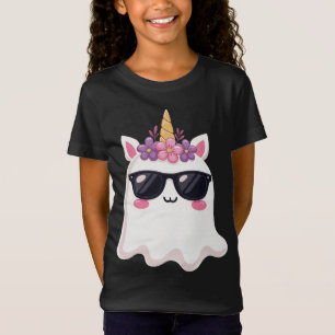Boonicorn Halloween Cute Unicorn Boo Ghost Kids T-Shirt