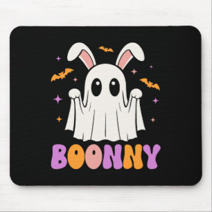 Boonny Cute Bunny Ghost Halloween Men Women Kids Mouse Mat