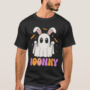Boonny Cute Bunny Ghost Halloween Men Women Kids T-Shirt