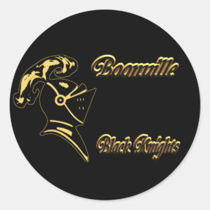 Boonville Black Knight-Sticker-1 Classic Round Sticker