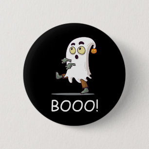 Booo! Spirit Ghost Hour Haunting Halloween Fun 6 Cm Round Badge
