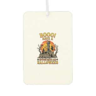 Booo Spooktacular Halloween Witch Cauldron Castle  Car Air Freshener