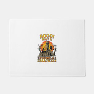 Booo Spooktacular Halloween Witch Cauldron Castle Doormat