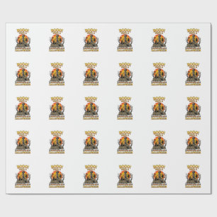 Booo Spooktacular Halloween Witch Cauldron Castle Wrapping Paper