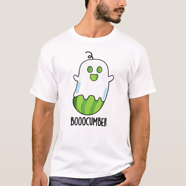 Booocumber Funny Ghost Cucumber Pun  T-Shirt (Front)