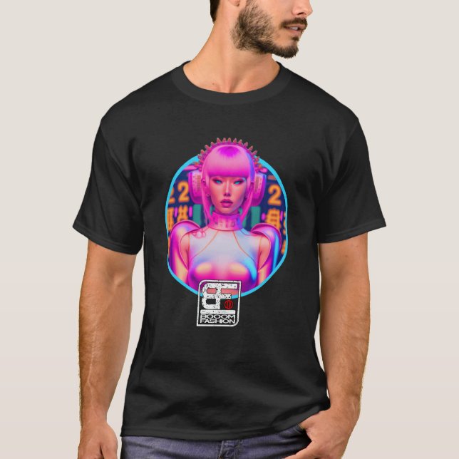 BOOOM FASHION CYBERPUNK GIRL T-Shirt (Front)
