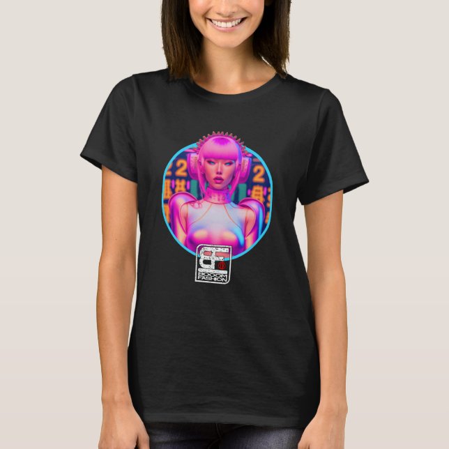 BOOOM FASHION CYBERPUNK GIRL T-Shirt (Front)