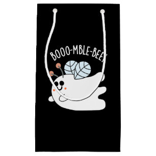 Booomble Bee Funny Ghost Bee Pun Dark BG Small Gift Bag