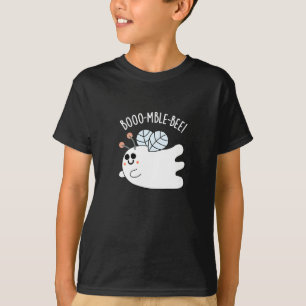 Booomble Bee Funny Ghost Bee Pun Dark BG T-Shirt
