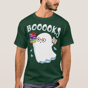 Booooks! Cute Ghost Reading Library Books Hallowee T-Shirt