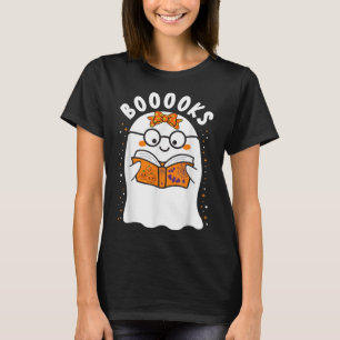 Booooks! Cute Ghost Reading Library Books Hallowee T-Shirt