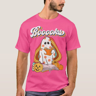 Booooks! Cute Ghost Reading Library Books Hallowee T-Shirt