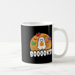 Booooks Ghost Boo Read Books Library Gift Fun Coffee Mug