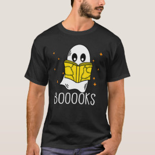 Booooks Ghost Boo Read Books Library teacher book T-Shirt