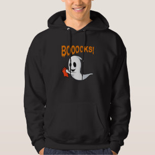 Booooks Ghost Book Reading Boo Halloween Library T Hoodie
