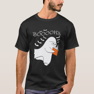 Booooks Ghost Books Halloween Teacher Reading 1 T-Shirt