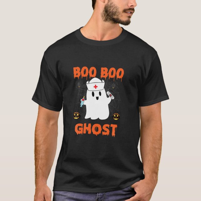 Booooks Ghost Funny Pumpkin Halloween T-Shirt (Front)