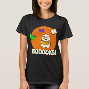 Booooks Ghost Reading Books Funny T-Shirt