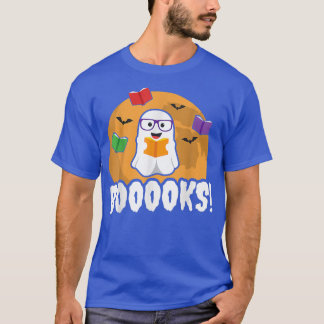 Booooks Ghost T Shirt Boo Read Books Library Gift 