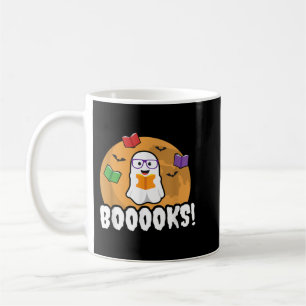 Booooks Ghost T Shirt Boo Read Books Library Gift  Coffee Mug