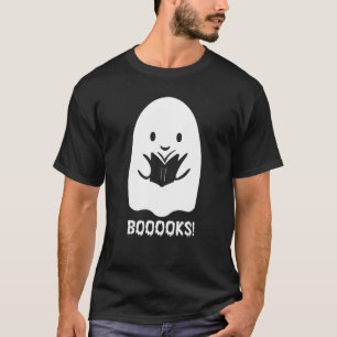 Booooks Halloween Ghost Reading Book Halloween T-Shirt