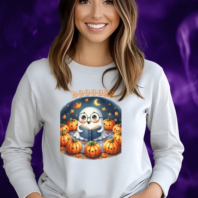 BOOOOOKS Ghost Pumpkin Halloween T-Shirt (Creator Uploaded)