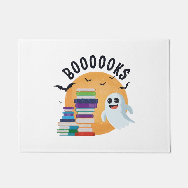 Boooooks Halloween, Booooks Cute Halloween    Doormat (Front)