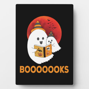 Booooooks Boo Read Books Halloween Plaque