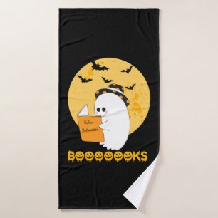 Booooooks Shirt Boo Read Books Halloween  Bath Towel