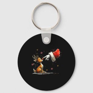 Boop Funny Santa Farmer Reindeer Cute Christmas Ho Key Ring