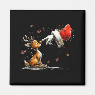 Boop Funny Santa Farmer Reindeer Cute Christmas Ho Magnet