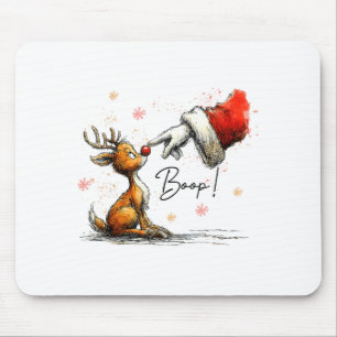 Boop Funny Santa Farmer Reindeer Cute Christmas Ho Mouse Mat