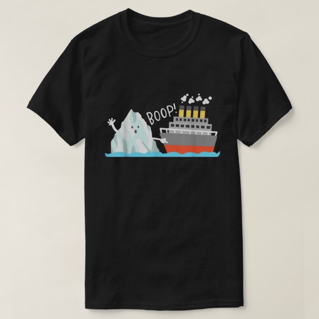 Boop Iceberg Titanic Funny History Meme T-Shirt (Design Front)