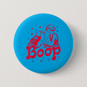 Boop Vintage Girl And Eagle Funny Patriotic Retro 6 Cm Round Badge