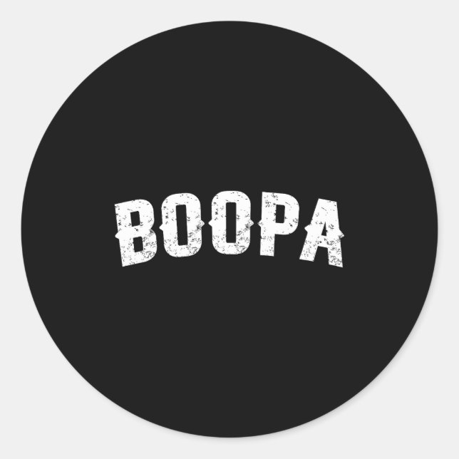 Boopa  classic round sticker (Front)