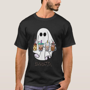 Boorista Boo Coffee Halloween Spooky Ghost Coffee T-Shirt
