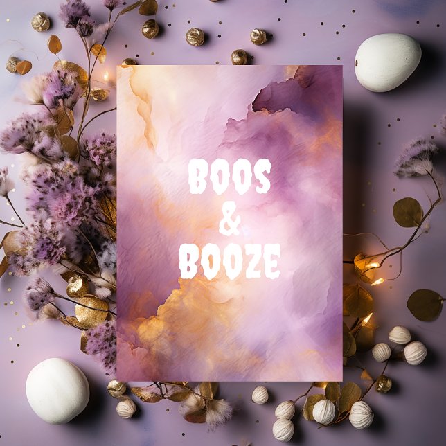 Boos and Boos Adult Halloween Party Holiday Card (Creator Uploaded)