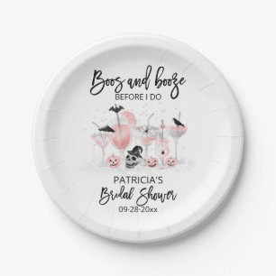 Boos And Booze Before I Do Bridal Shower Paper Plate