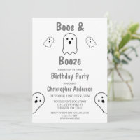 Boos and Booze Halloween Birthday Party