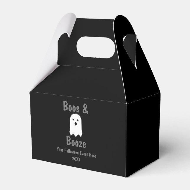 Boos and Booze Halloween Favour Box (Front Side)
